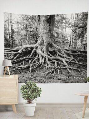 Large Tree Roots Nature Wall Tapestry 60 x 50 inches
